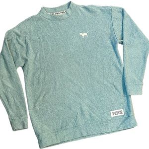 PINK | Terry Cloth Mock Neck